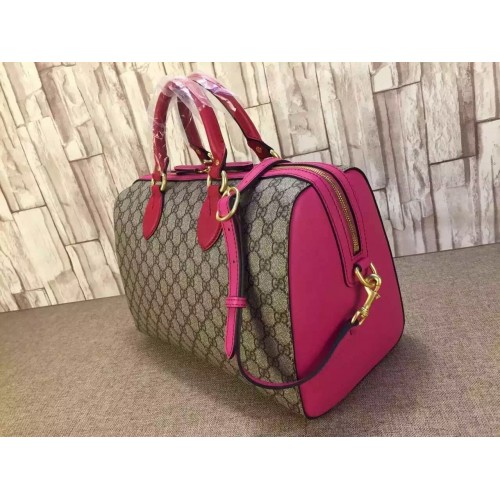 Gucci Gg Supreme Top Handle Bag 409527 Beige Red