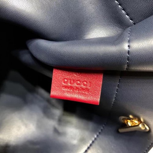 Gucci Large Tote with Tiger Head 537219 Dark Blue 2018