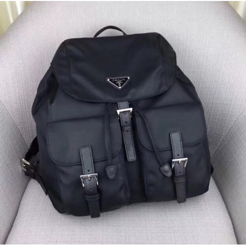 Prada Nylon Backpack BZ2811 Black/Silver 2018