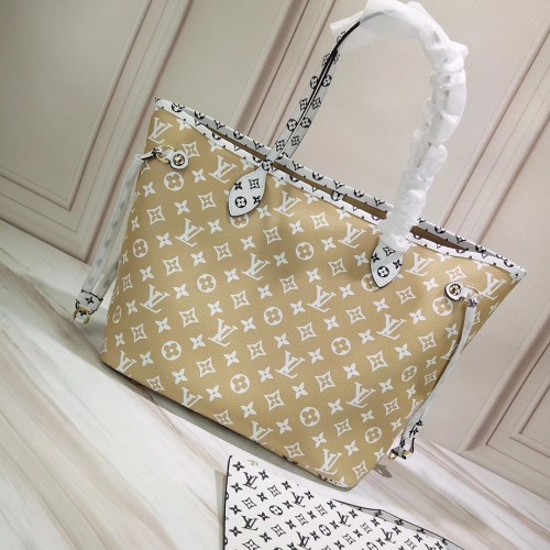 Louis Vuitton Monogram Canvas Neverfull Mm Tote Bag M41177 Kakiwhiteapricot 2019 6982