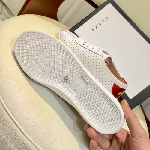 Gucci Guccy Falacer Leather Sneakers 519718 White 2018