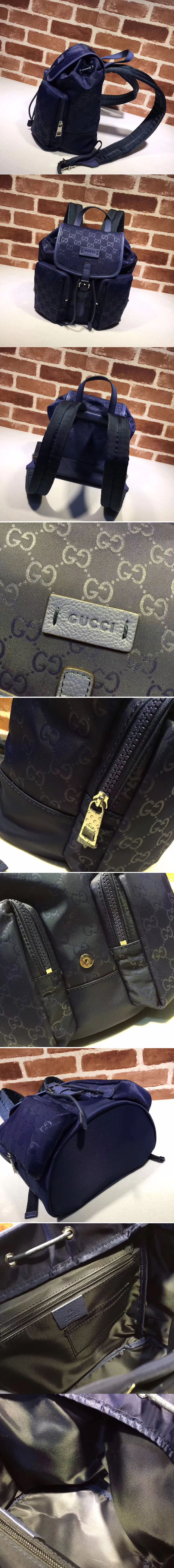 Replica Gucci 406361 GG Guccissima Blue Canvas Backpack