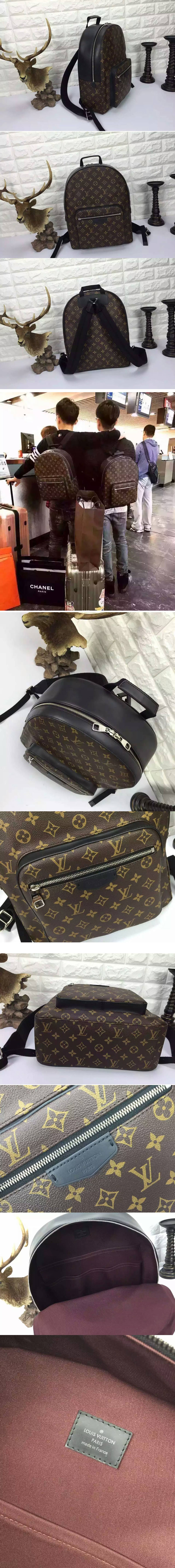 Replica Louis Vuitton M41530 Monogram Macassar Canvas Josh Backpack 