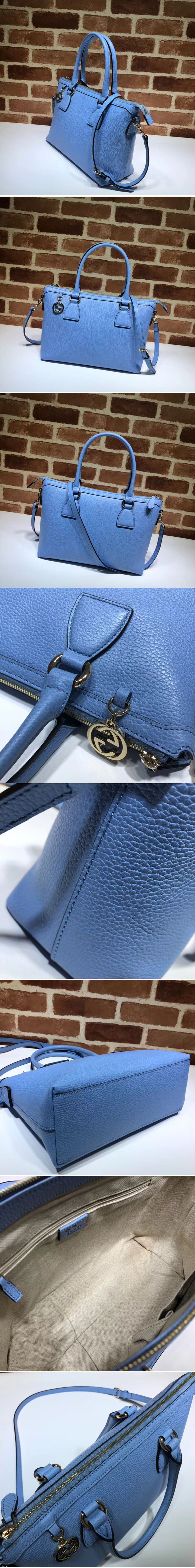 Replica Gucci 449659 2way tote bag bag lady leather Bags Blue