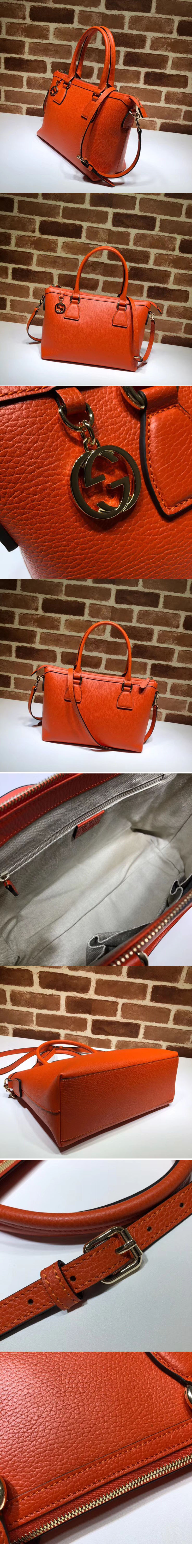 Replica Gucci 449659 2way tote bag bag lady leather Bags Orange