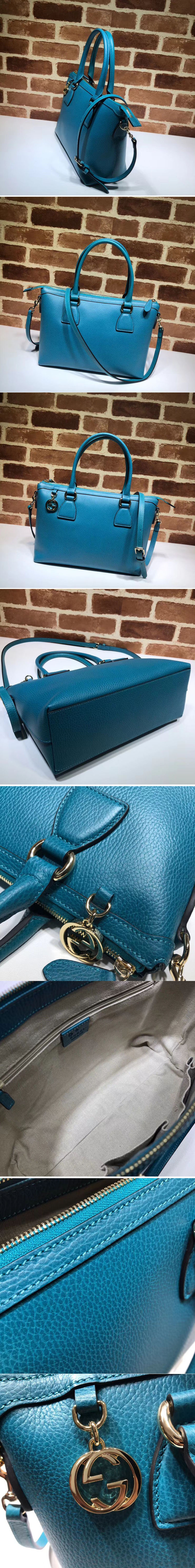 Replica Gucci 449659 2way tote bag bag lady leather Bags Blue