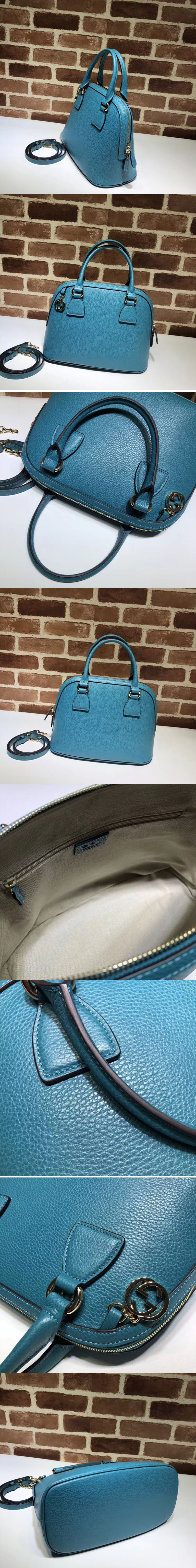 Replica Gucci 449662 GG Calf leather top quality tote bags Blue