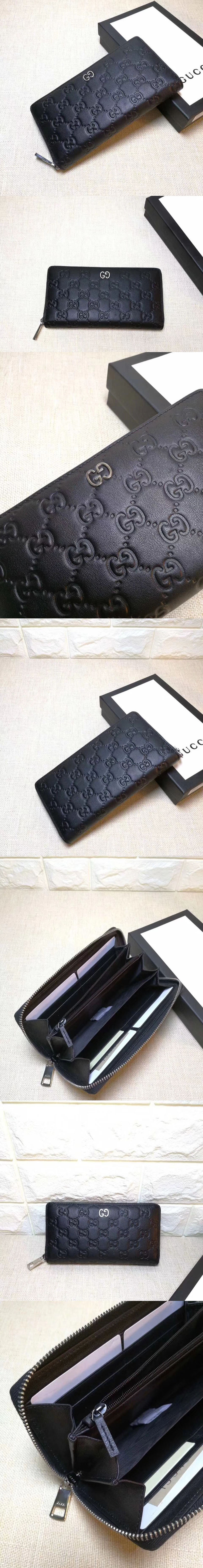 Replica Gucci 473928 Signature zip around wallet