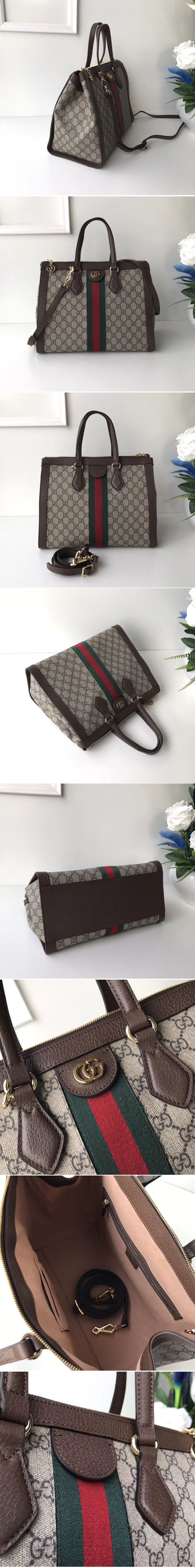 Replica Gucci 524537 Ophidia GG Canvas medium top handle bags