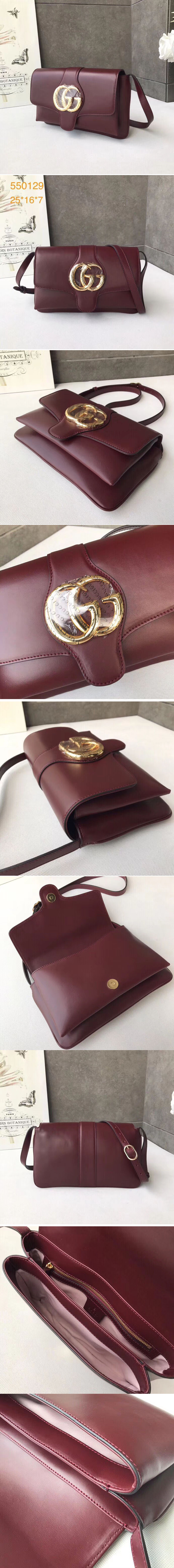 Replica Gucci 550129 Arli Small Shoulder Bags Burgundy