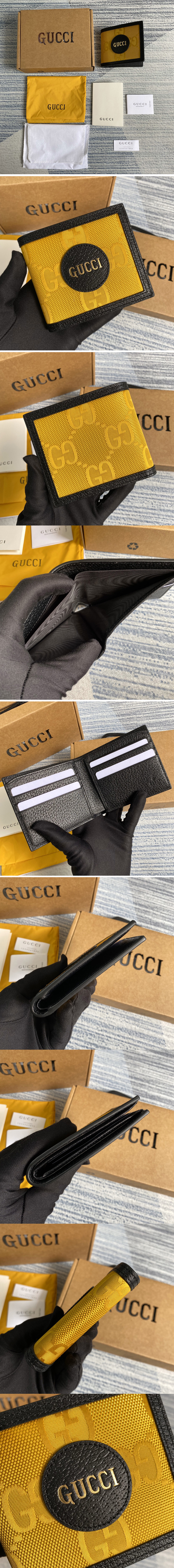 Replica Gucci 625573 Gucci Off The Grid billfold wallet in Yellow GG nylon