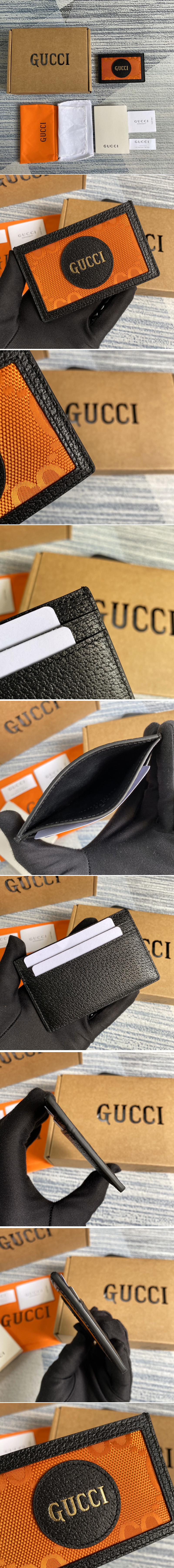 Replica Gucci 625578 Gucci Off The Grid card case in Orange GG nylon