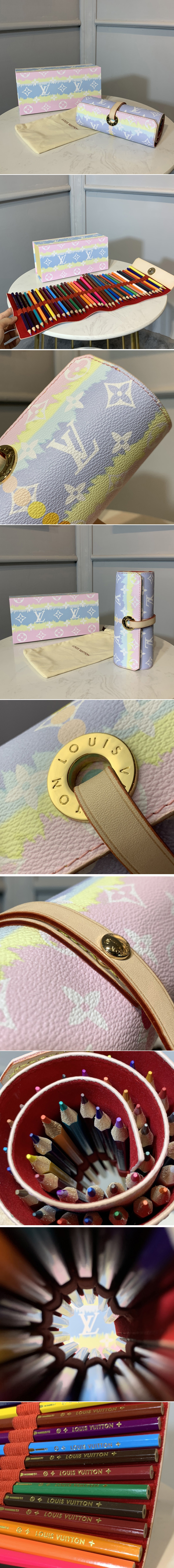 Replica Louis Vuitton GI0374 LV Colored Pencils Pouch in Pink Monogram canvas