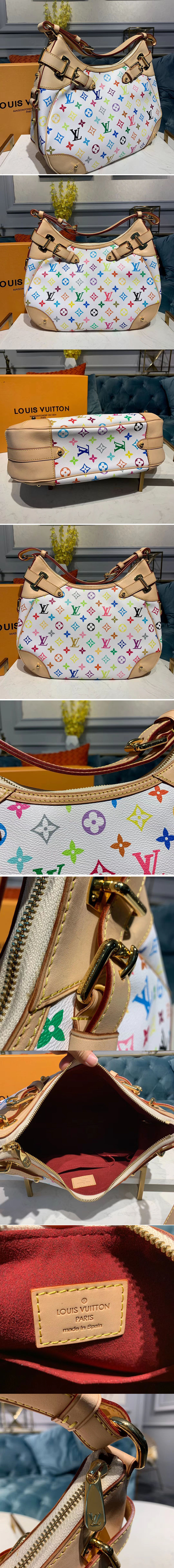 Replica Louis Vuitton M40193 LV Monogram Multicolore Claudia Bags White Multicolore