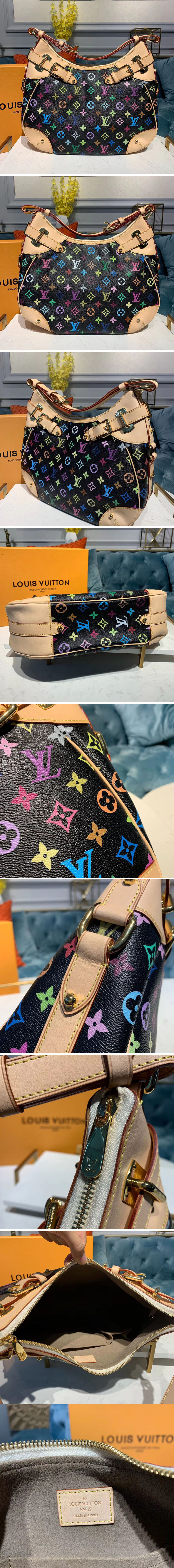 Replica Louis Vuitton M40193 LV Monogram Multicolore Claudia Bags Black Multicolore