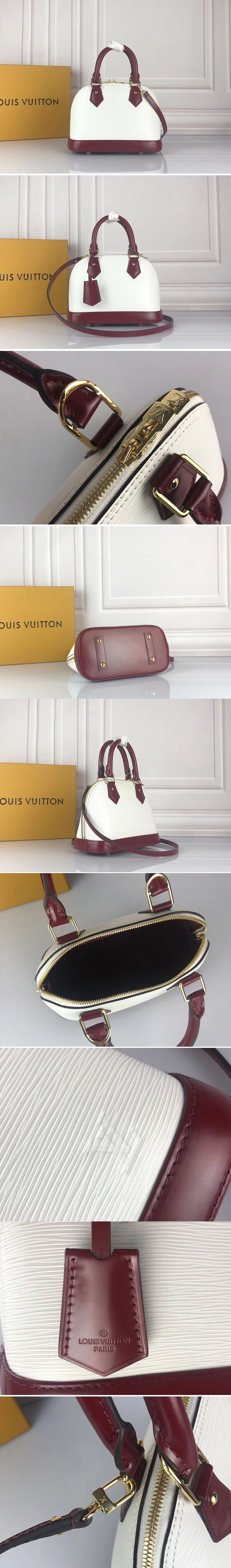 Replica Louis Vuitton M40302 LV Alma PM Epi Leather White