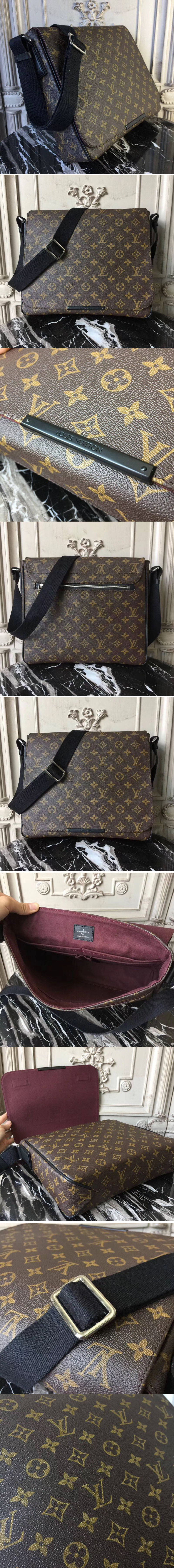 Replica Louis Vuitton M40934 Monogram Macassar Canvas District MM Bags