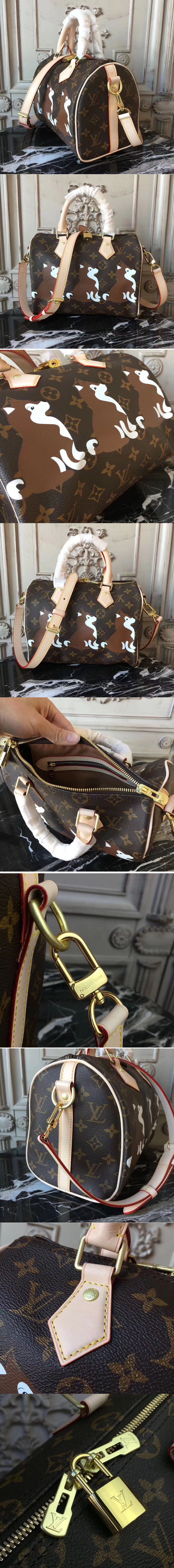 Replica Louis Vuitton Dog Print Speedy Bandouliere 25 M41113 Bags