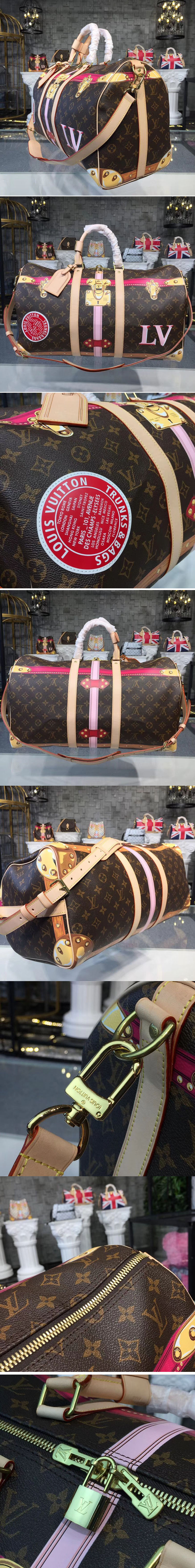 Replica Louis Vuitton M43613 LV Keepall Bandouliere 50 Monogram Canvas Bags