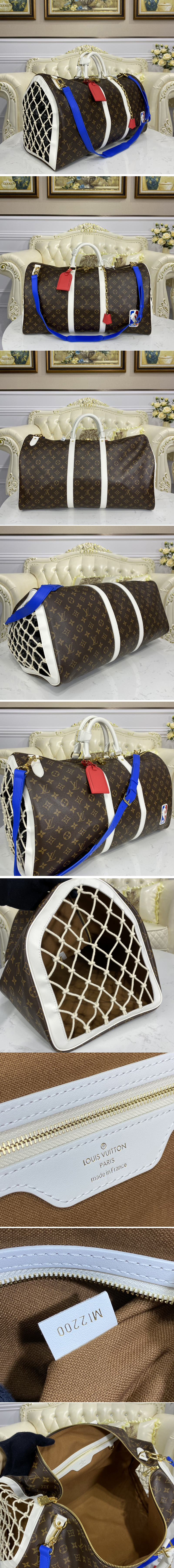 Replica Louis Vuitton M41414 LV Keepall Bandoulière 55 Bag in Monogram Canvas