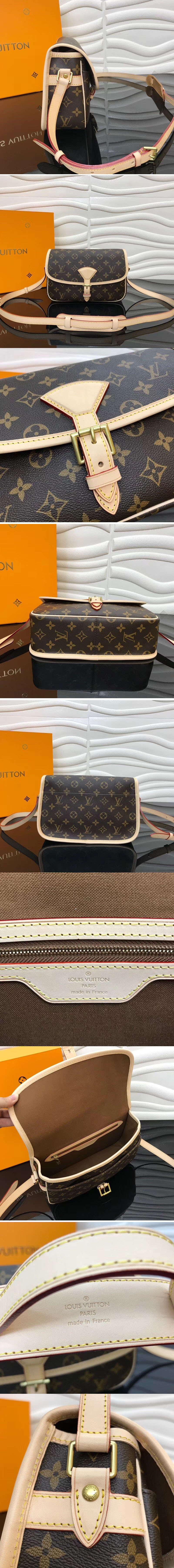 Replica Louis Vuitton M42250 LV Monogram Canvas Sologne Crossbody Shoulder Bags