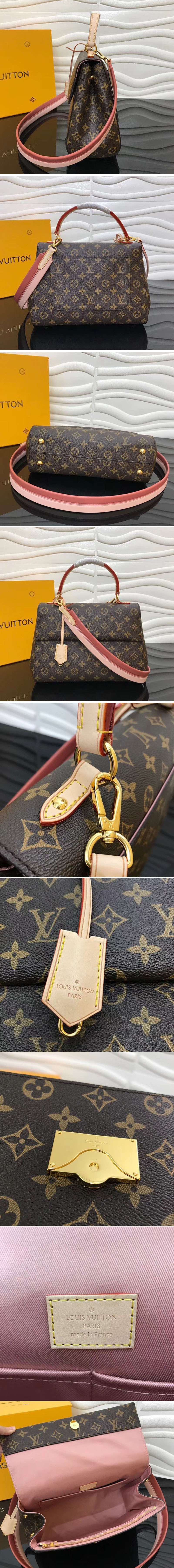 Replica Louis Vuitton M43535 LV Monogram Canvas Cluny MM Bags Sesame