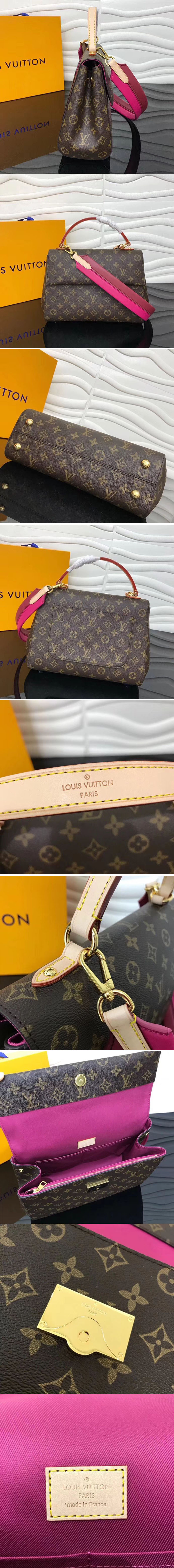 Replica Louis Vuitton M42735 LV Monogram Canvas Cluny MM Bags Red