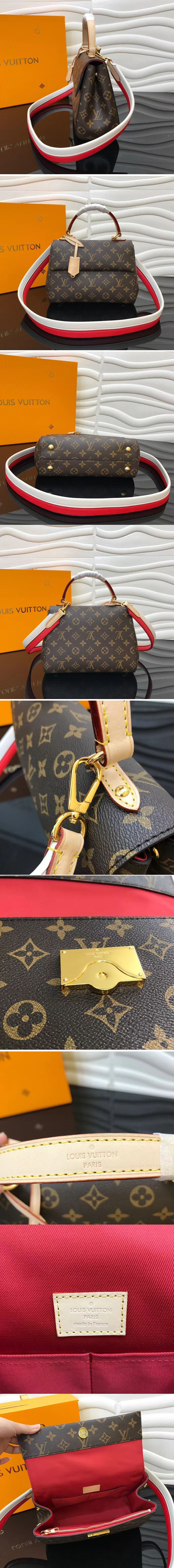 Replica Louis Vuitton M42738 LV Monogram Canvas Cluny BB Bags Red