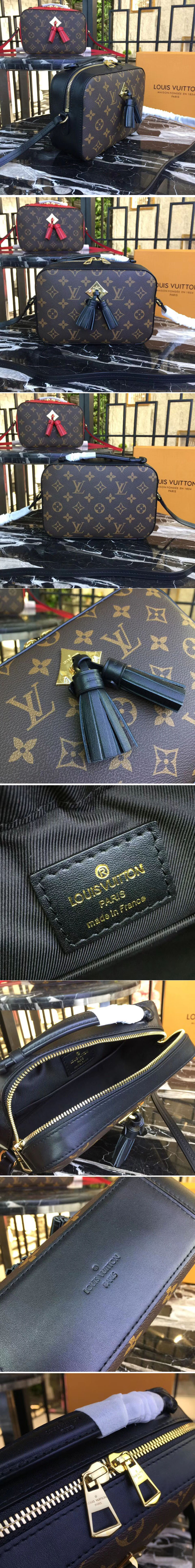 Replica Louis Vuitton M43555 LV Saintonge Bags Monogram Canvas Black