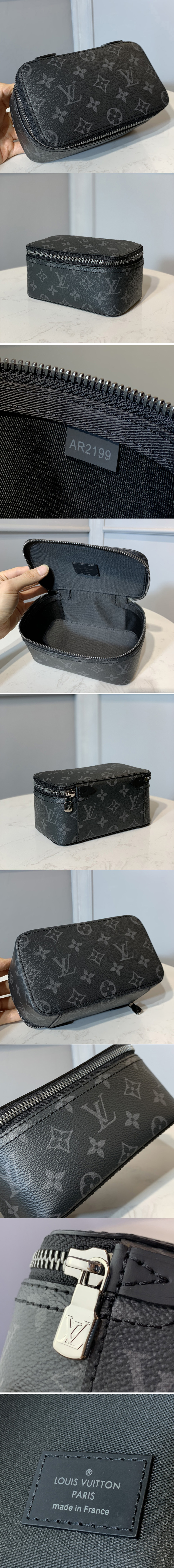 Replica Louis Vuitton M43688 LV Packing Cube PM in Monogram Eclipse Canvas