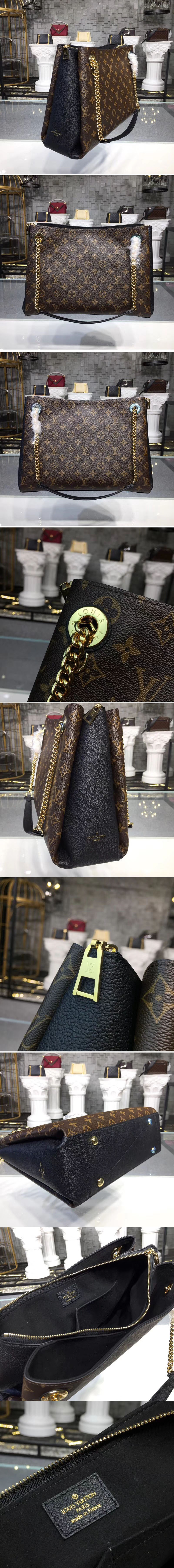 Replica Louis Vuitton M43772 LV Monogram Canvas Surene MM Bags Black