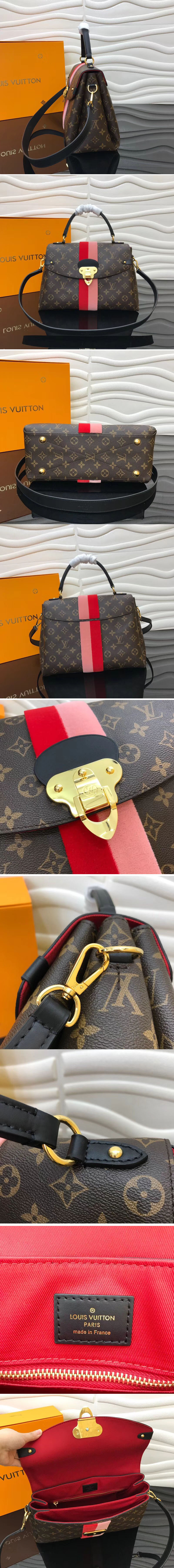 Replica Louis Vuitton M43778 LV Monogram Canvas Georges MM Bags Coquelicot Peche