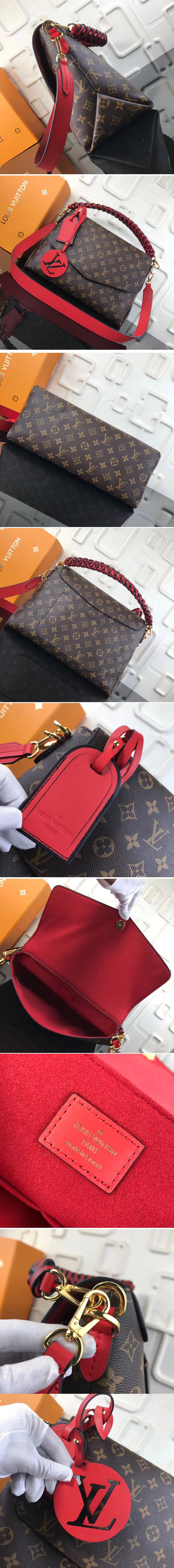 Replica Louis Vuitton M43953 LV Beaubourg Monogram Canvas Bags Red