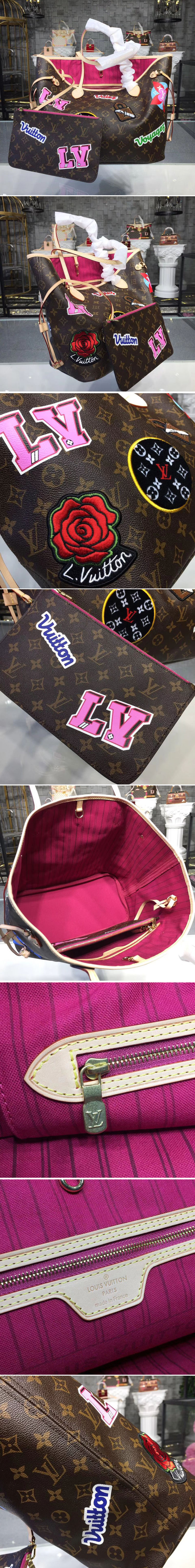 Replica Louis Vuitton M43988 Monogram Canvas Neverfull MM Bags