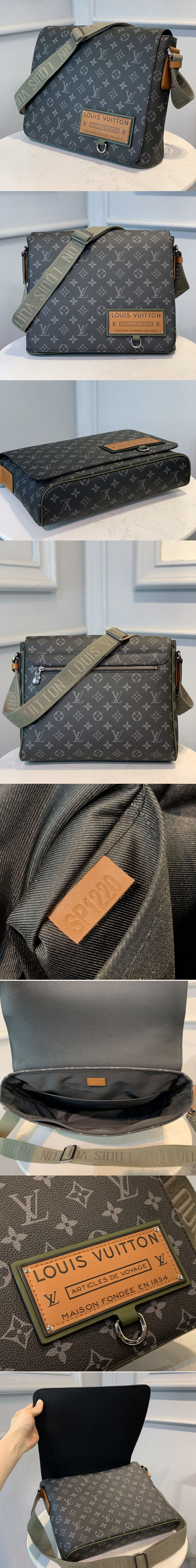 Replica Louis Vuitton M44001 LV District MM Bag in Monogramme Eclipse canvas