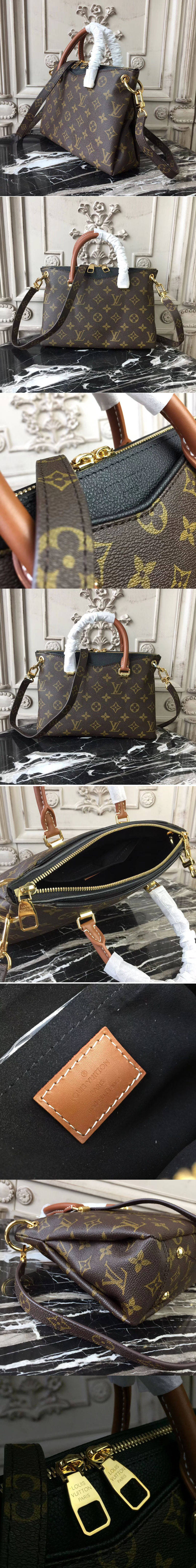 Replica Louis Vuitton M44034 Pallas BB Monogram Canvas Bags Black