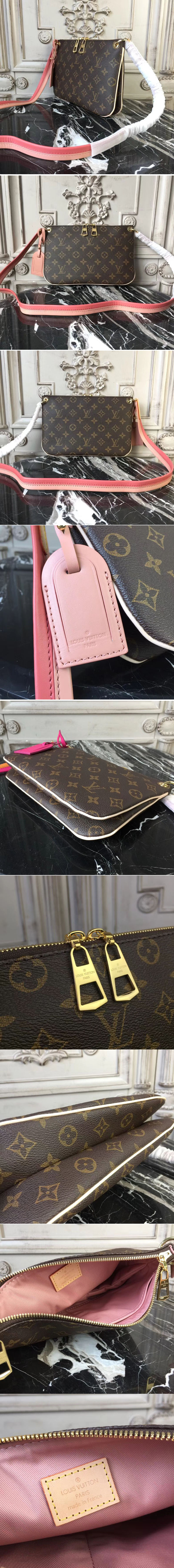 Replica Louis Vuitton M44283 Lorette Monogram Canvas Bags Vieux Rose