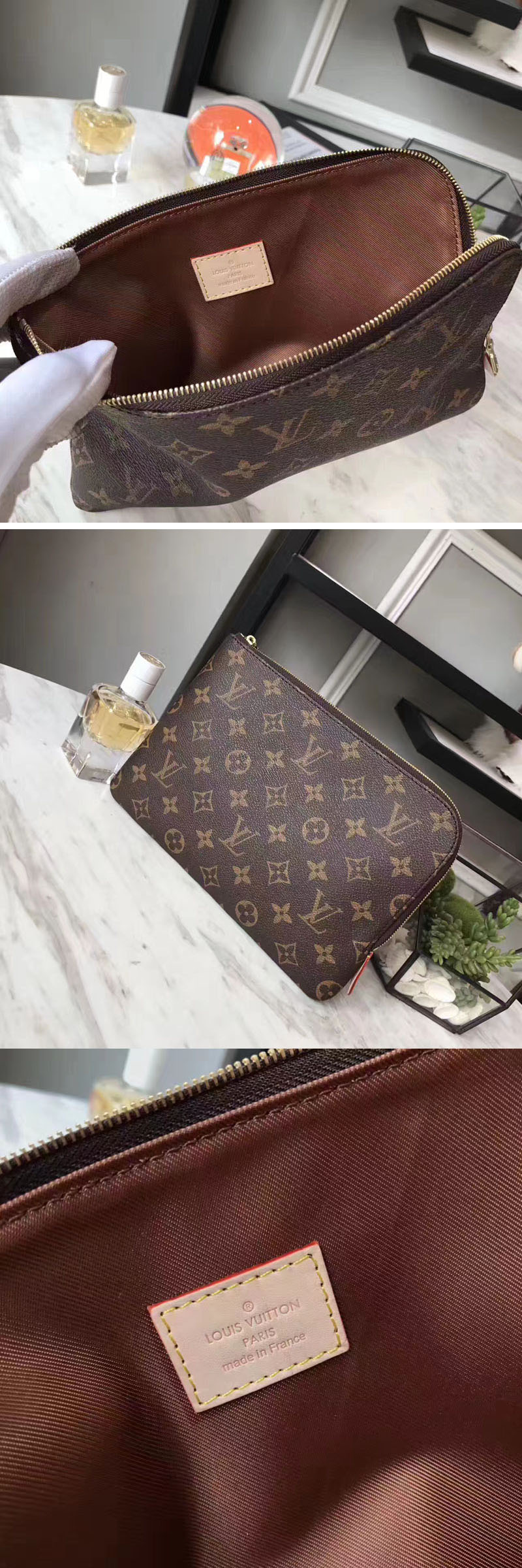 Replica Louis Vuitton M44148 Monogram Canvas Etui Voyage PM 