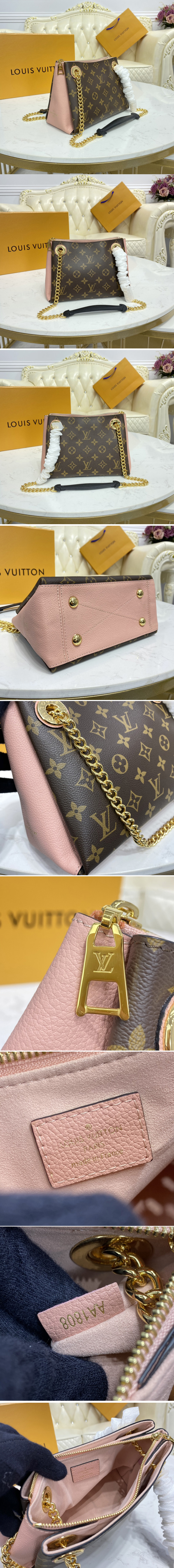 Replica Louis Vuitton M43777 LV Surene BB handbag in Monogram canvas and grained calf leather