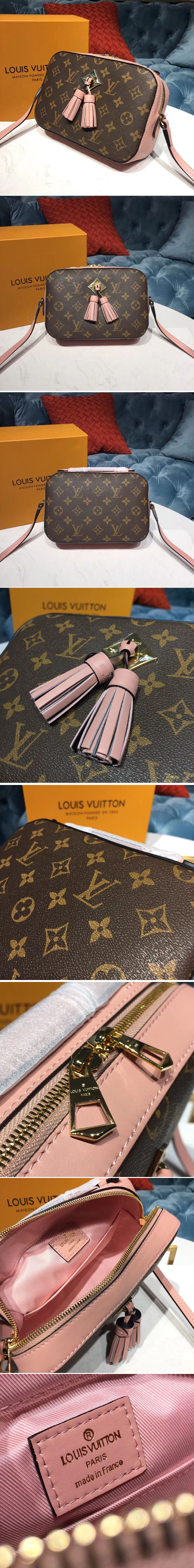 Replica Louis Vuitton M44442 LV Saintonge Bags Monogram Canvas Rose Poudre