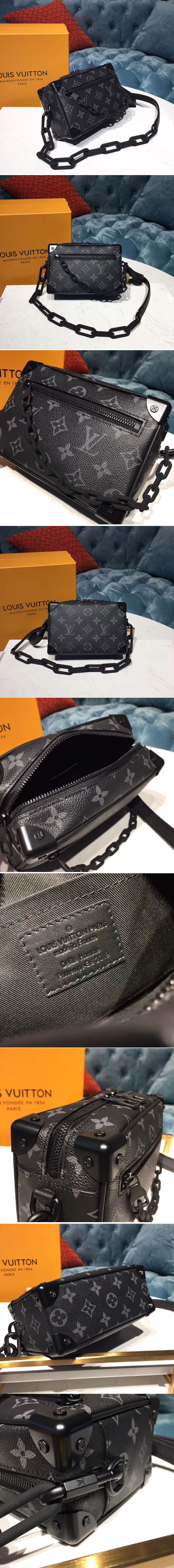 Replica Louis Vuitton M44480 LV Mini Soft Trunk Monogram Eclipse Canvas