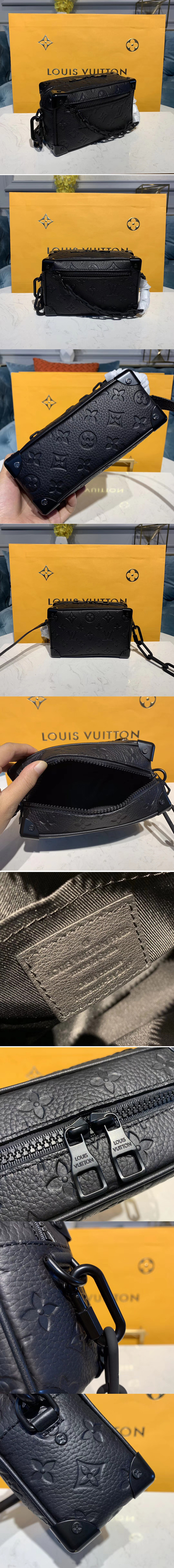 Replica Louis Vuitton M44480 Mini Soft trunk Bags Black Taurillon leather