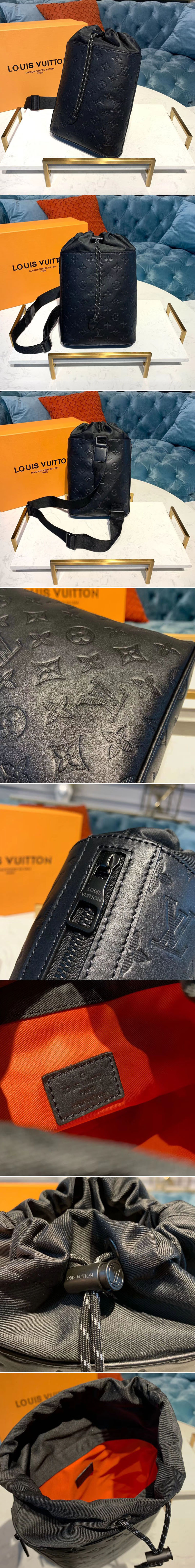 Replica Louis Vuitton M44633 LV Chalk Sling Bag Black Monogram Shadow