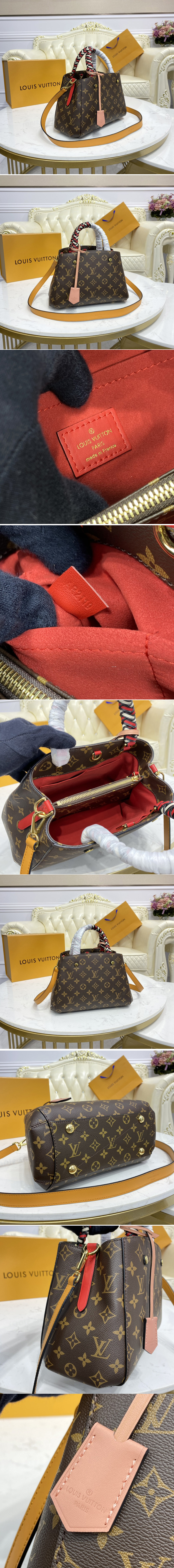 Replica Louis Vuitton M44671 LV Montaigne BB handbag in Monogram coated canvas