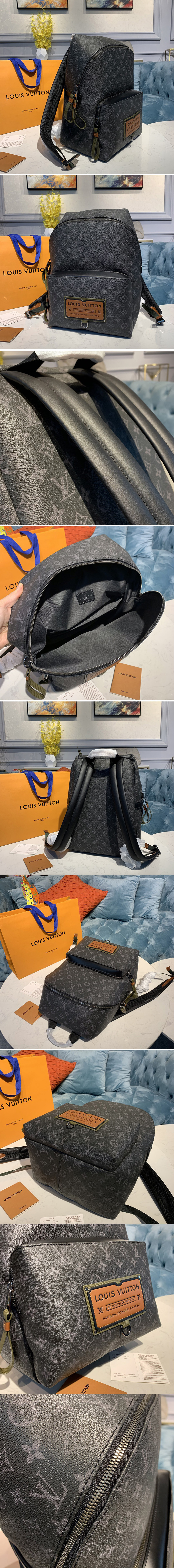 Replica Louis Vuitton M45218 LV Apollo Discovery Backpack PM Bags in Monogram Eclipse Canvas