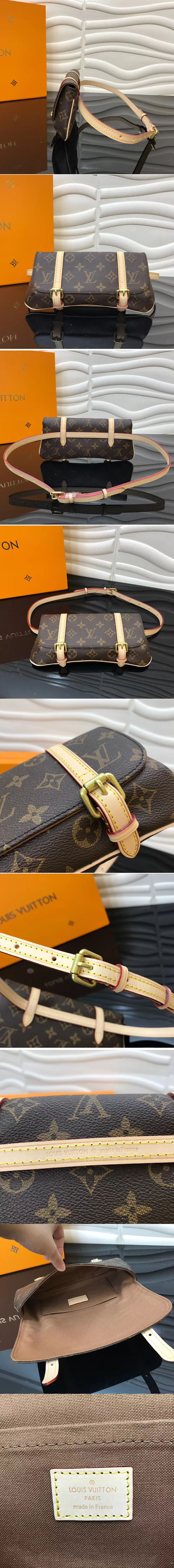 Replica Louis Vuitton M51159 LV Monogram Canvas Pochette Marelle Bum Bag