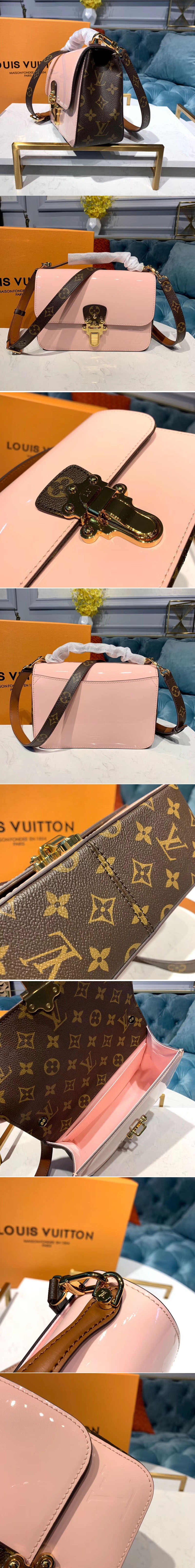 Replica Louis Vuitton M51952 LV Cherrywood BB Bags Pink Patent Leather