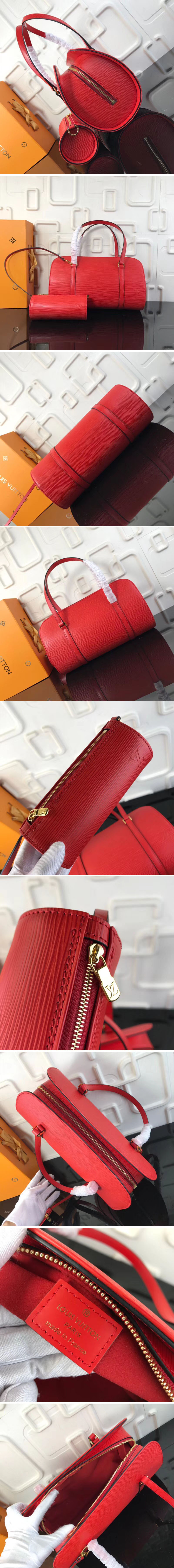 Replica Louis Vuitton M52222 LV Pipillion Epi Leather Bags Red