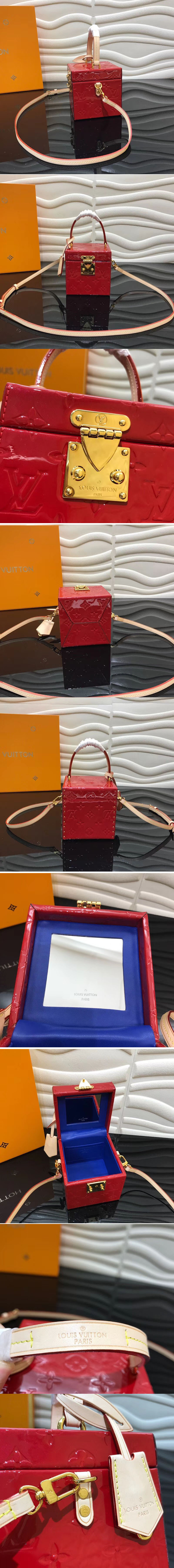 Replica Louis Vuitton M52464 LV Bleecker Box Monogram Vernis Red