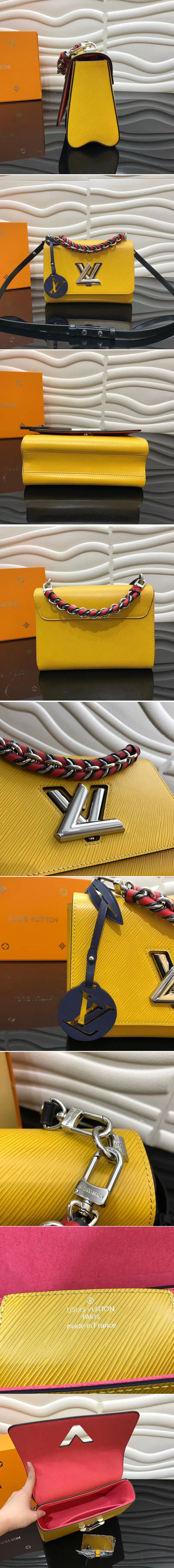 Replica Louis Vuitton M52503 LV Twist MM Epi Leather Bags Yellow